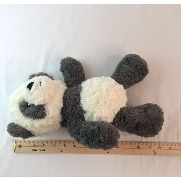 Spark Create Imagine Panda Bear Plush 13" Gray Cream Crinkle Ears Rattle Stuffed - Picture 7 of 7